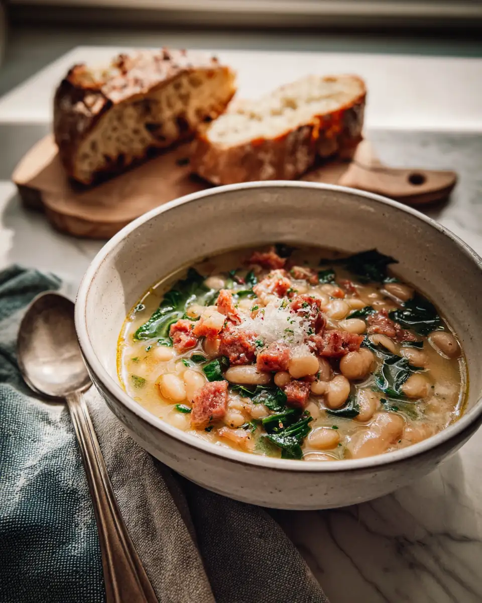 Cozy Up with a Bowl of Creamy White Bean Soup with Sausage - Featured Image
