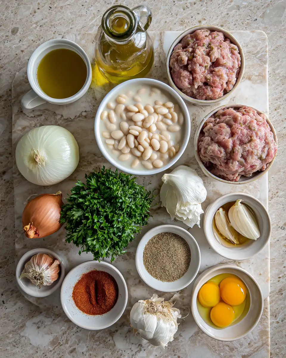 Ingredients for Cozy Up with a Bowl of Creamy White Bean Soup with Sausage