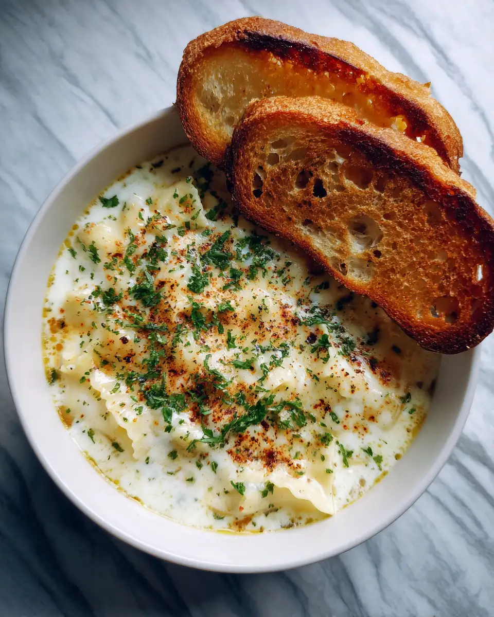 Final dish - Indulge in Comfort: Creamy White Lasagna Soup to Warm Your Soul