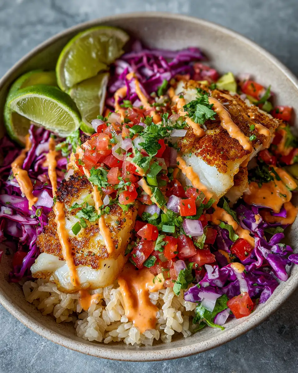 Final dish - Crispy Fish Taco Bowls: Dive Into Flavorful Paradise