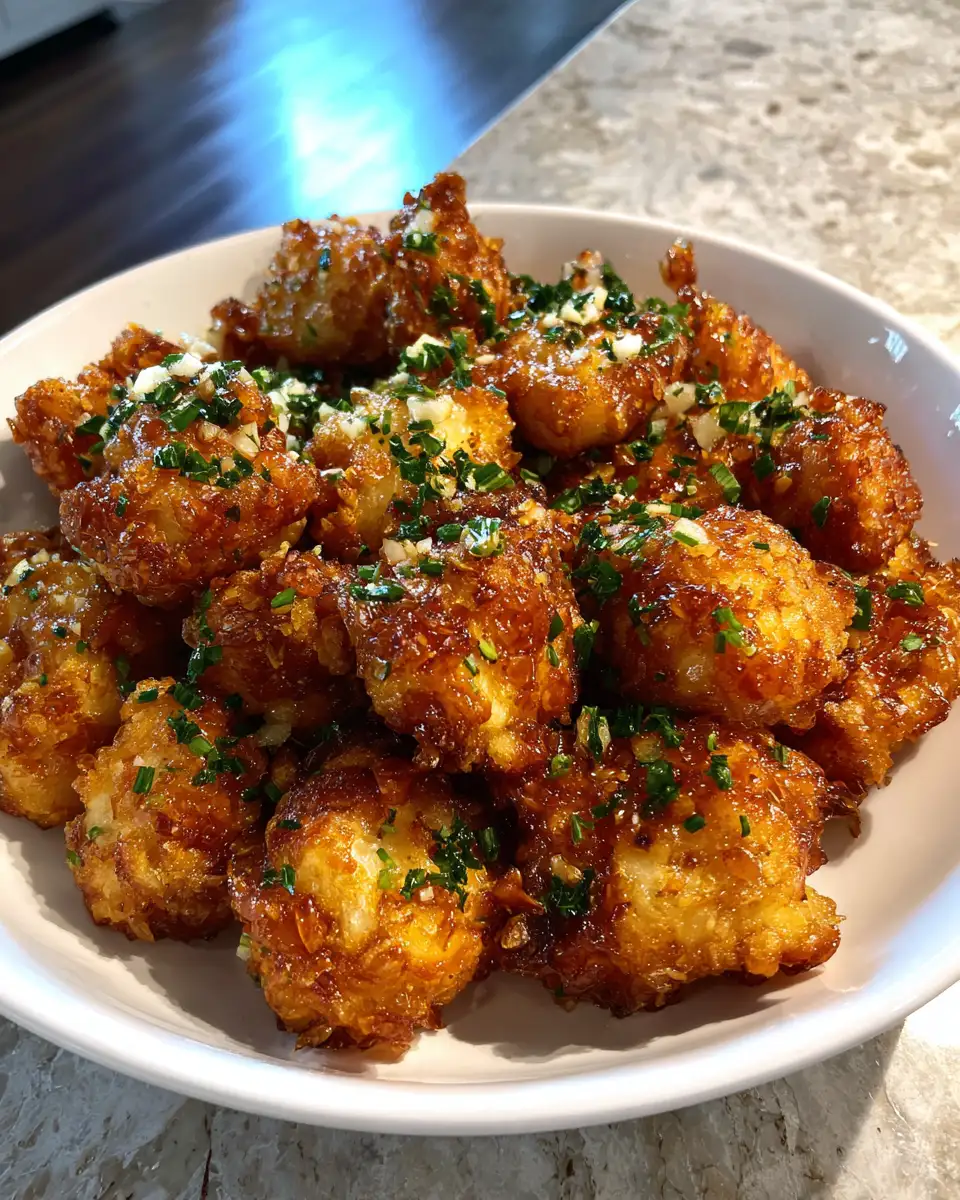 Final dish - Irresistibly Crunchy: Dive into the World of Crispy Garlic Chicken Bites