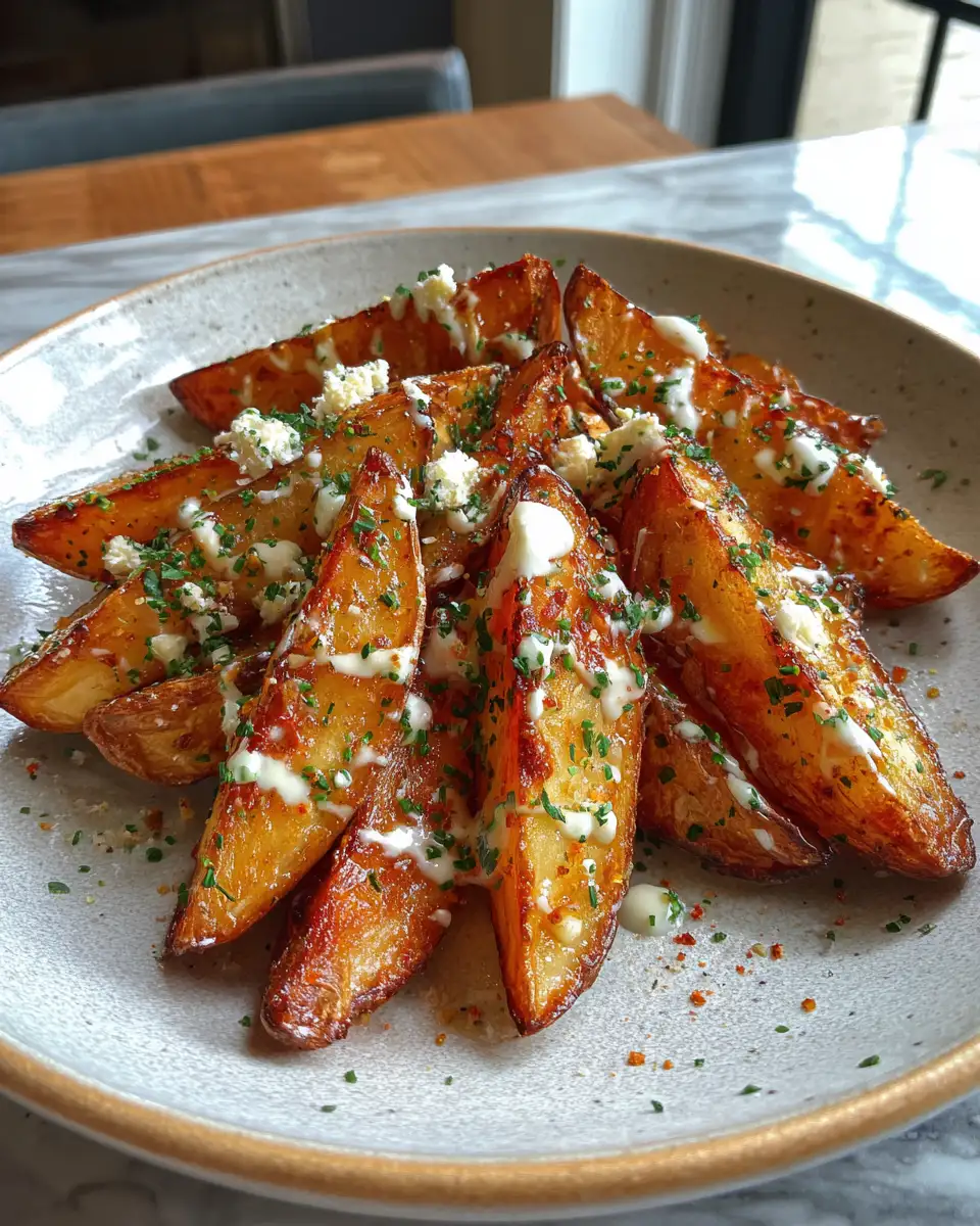 Final dish - Irresistibly Crispy Ranch Potato Wedges That Everyone Will Love
