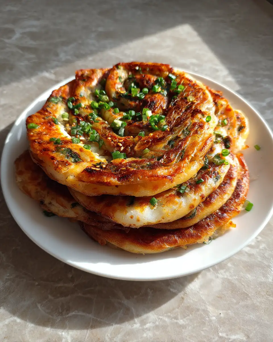 Final dish - Unleash the Flavor: Crispy Stuffed Scallion Pancakes Delight