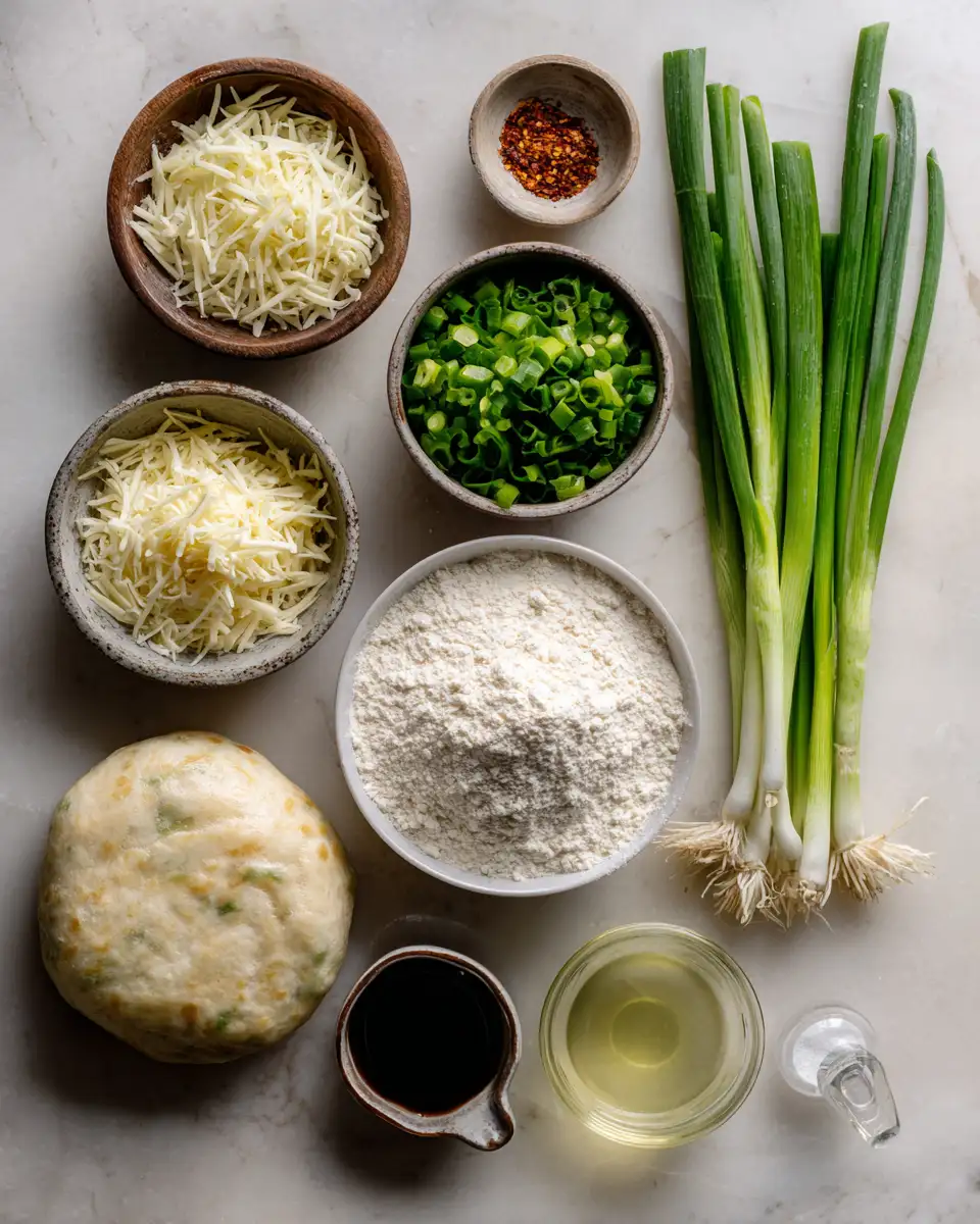 Ingredients for Unleash the Flavor: Crispy Stuffed Scallion Pancakes Delight