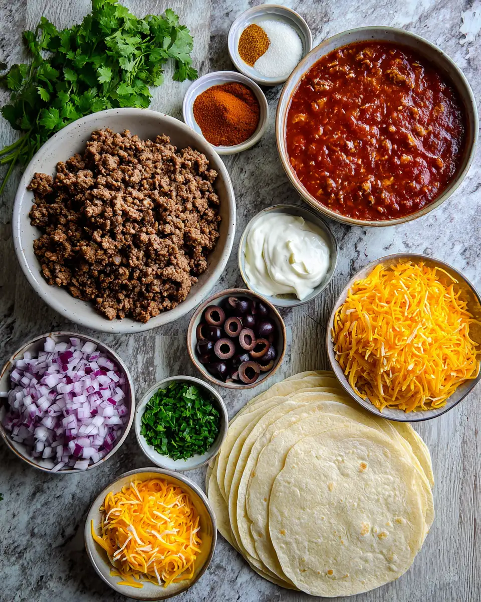 Ingredients for Unleash Flavor Fiesta with Our Ultimate Enchirito Recipe
