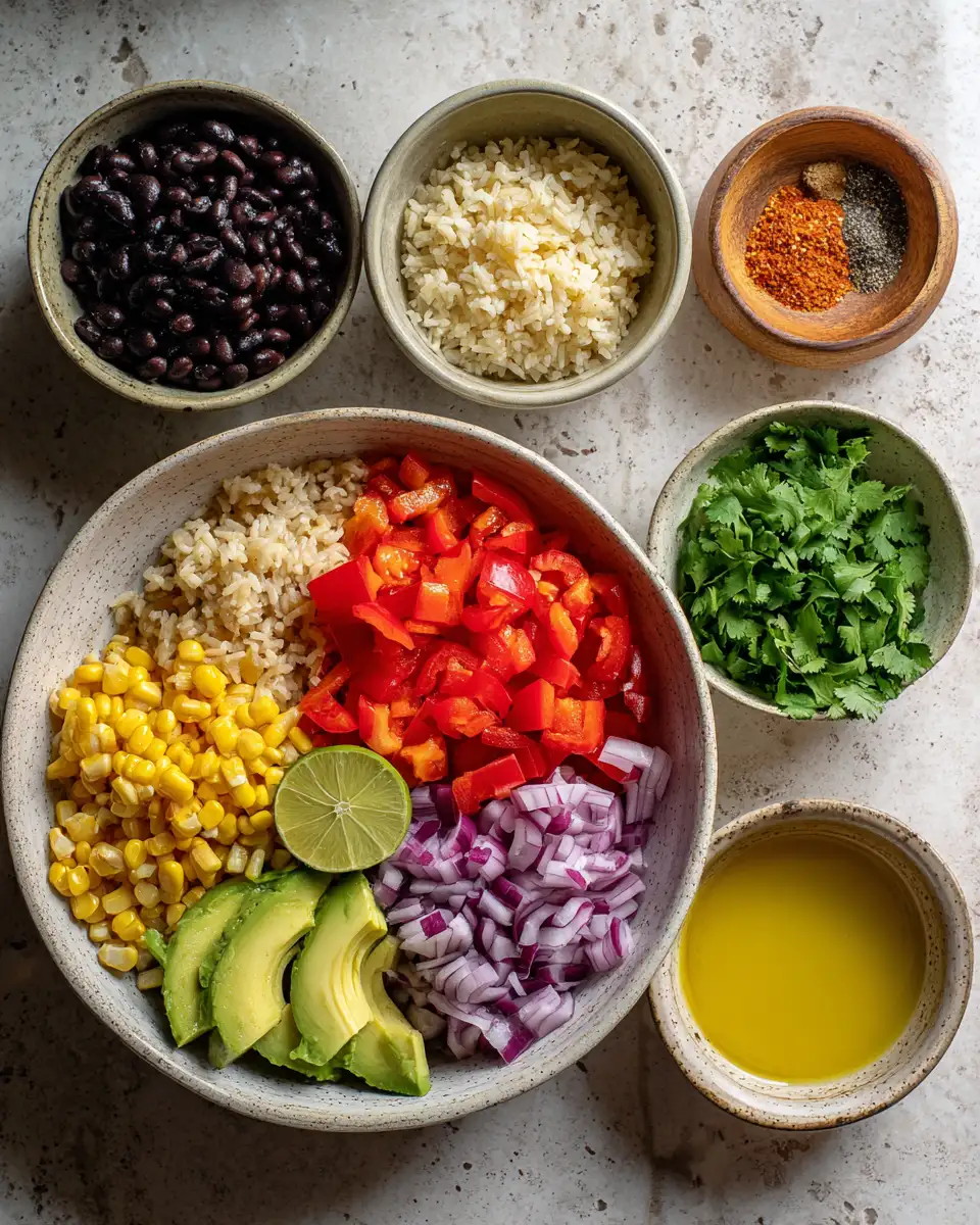 Ingredients for Spice Up Your Meals with Flavorful Fiesta Black Bean Bowls