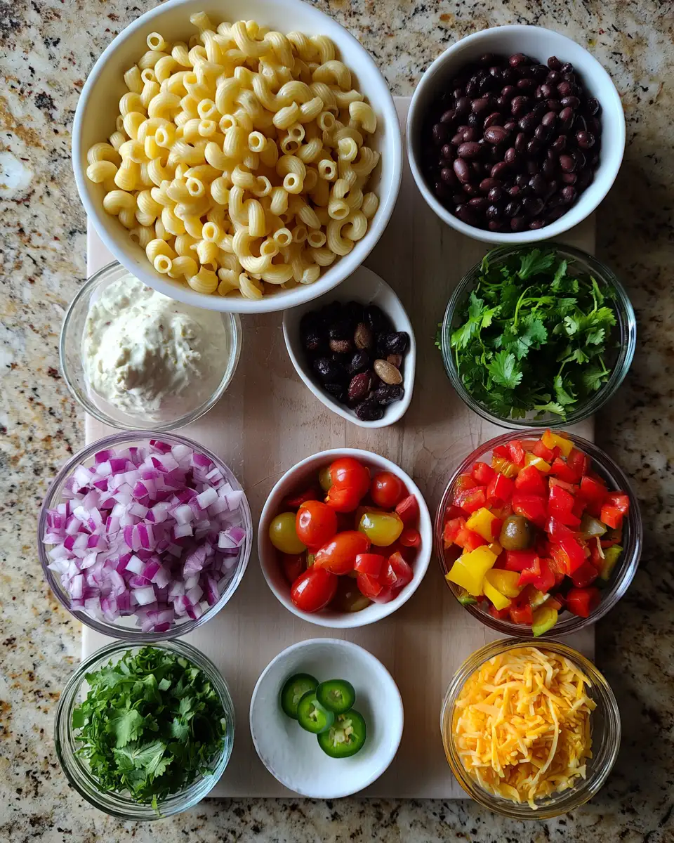 Ingredients for Spice Up Your Summer with a Zesty Fiesta Macaroni Salad