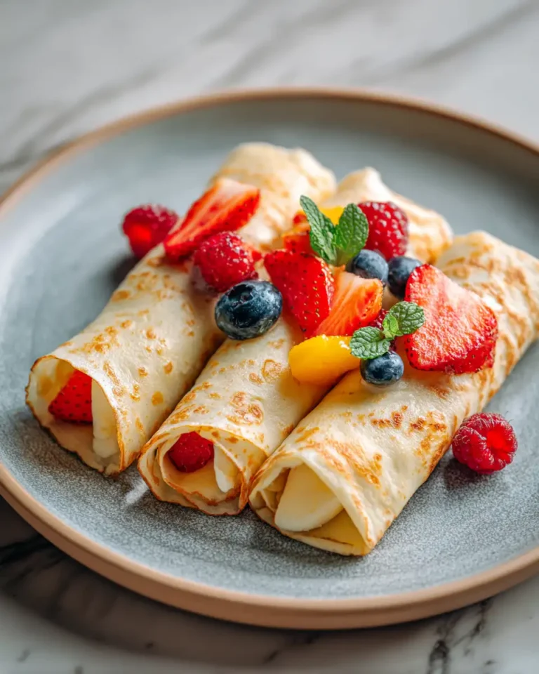 Savor the Sweetness: Irresistible Fresh Fruit Crepe Rolls - Featured Image