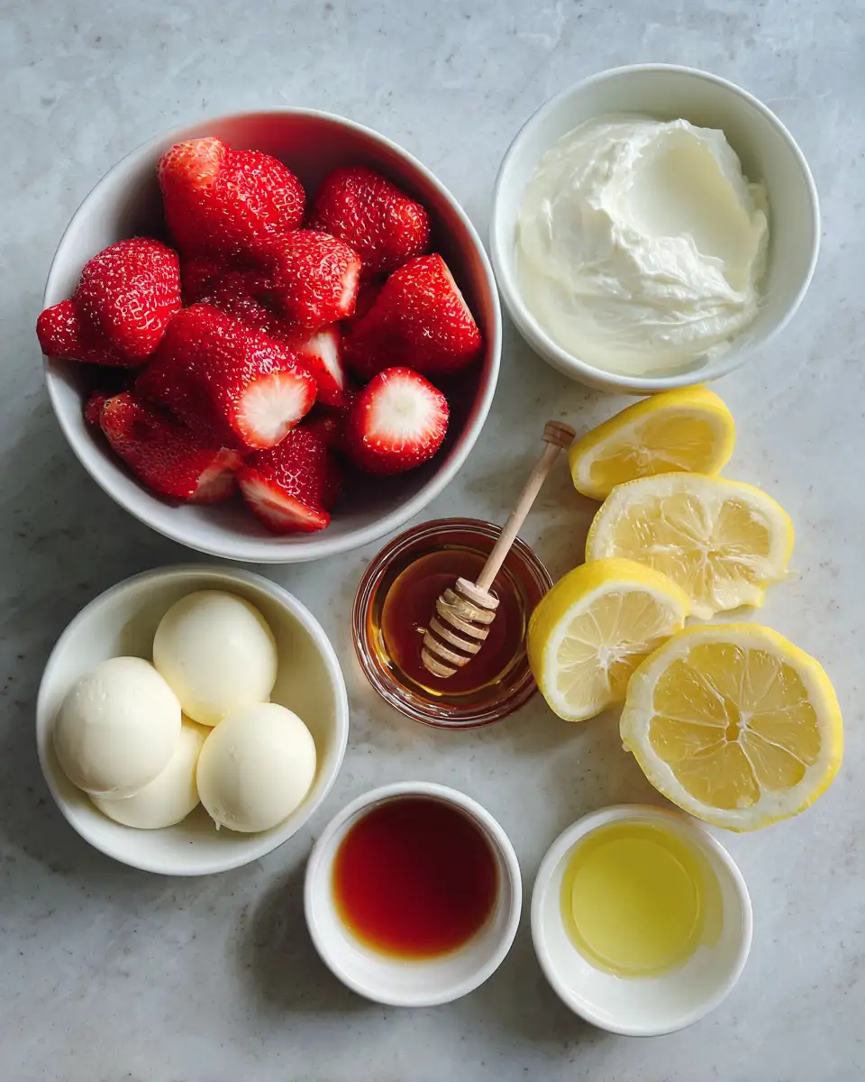 Ingredients for Chill Out with Irresistibly Easy Frozen Strawberry Yogurt Bites