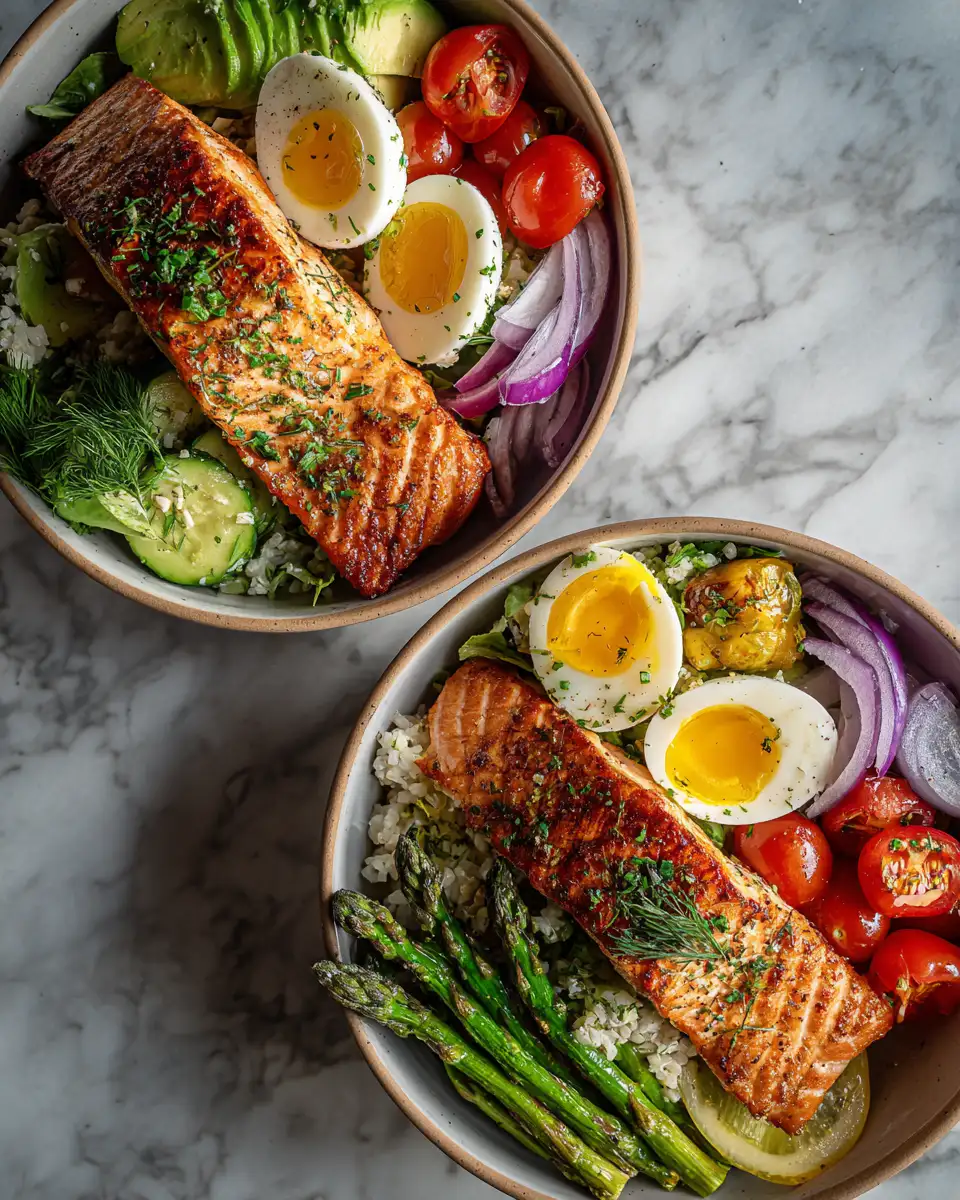 Final dish - Savor the Flavor: Irresistible Garlic Butter Salmon Bowls