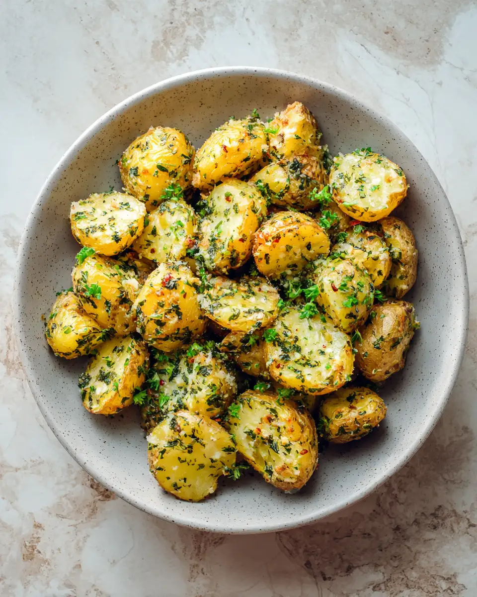 Final dish - Irresistibly Delicious: Elevate Your Meals with Garlic Herb Butter Potatoes
