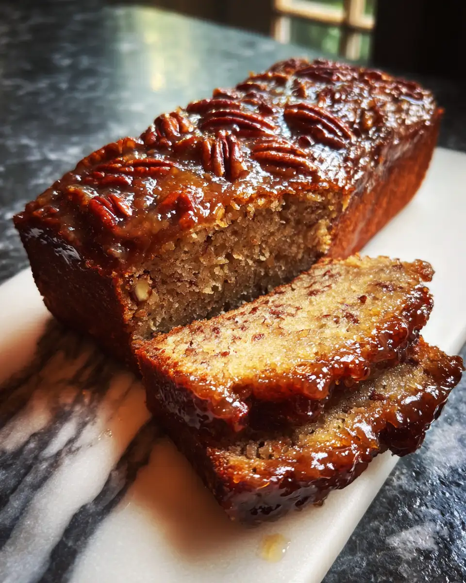 Final dish - Irresistibly Sweet: Discover the Magic of Glazed Pecan Loaf Cake