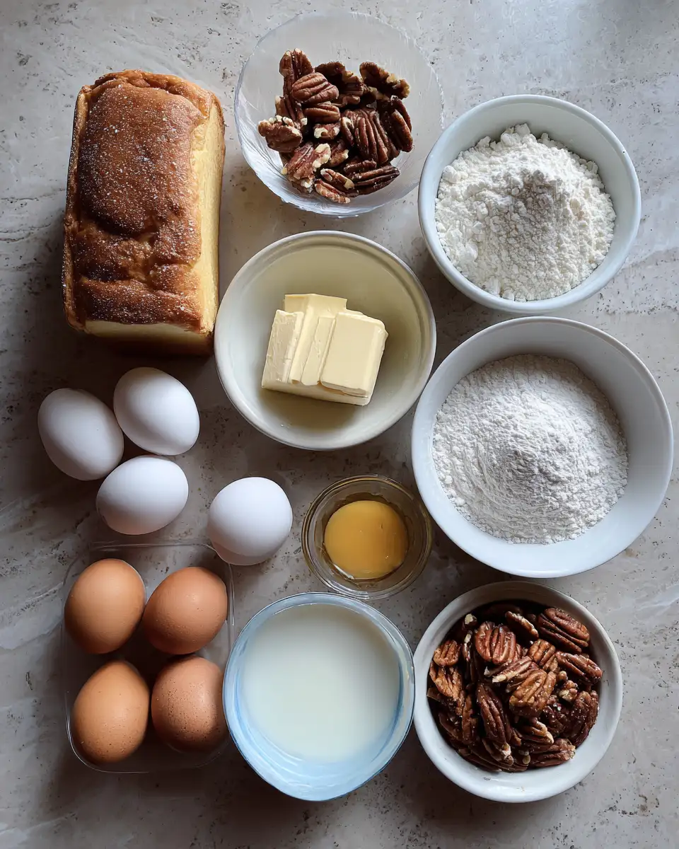Ingredients for Irresistibly Sweet: Discover the Magic of Glazed Pecan Loaf Cake