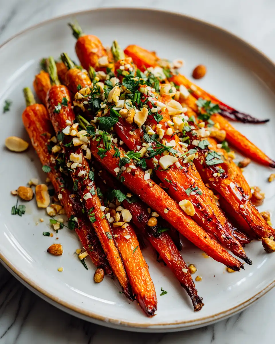 Spice Up Your Side Dish with Gochujang Roasted Carrots 6 Final dish - Spice Up Your Side Dish with Gochujang Roasted Carrots