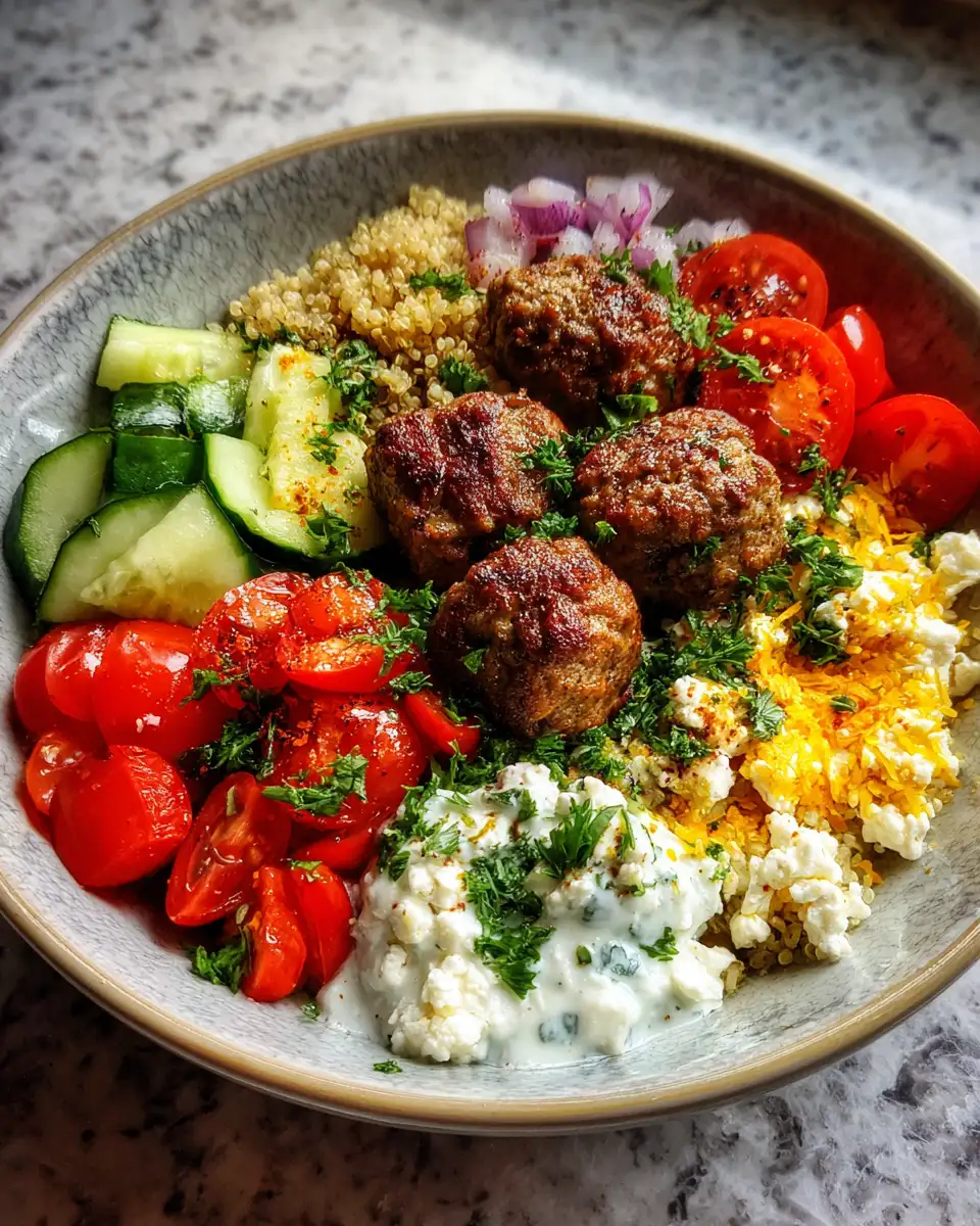 Ingredients for Savor the Mediterranean: A Delicious Greek Meatball Bowl Adventure