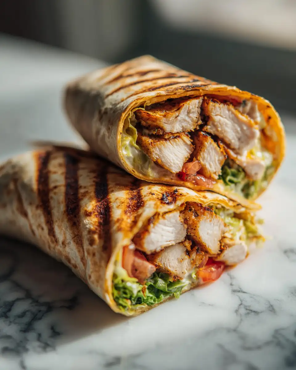 Final dish - Savor the Flavor: The Ultimate Grilled Chicken Ranch Wrap Recipe