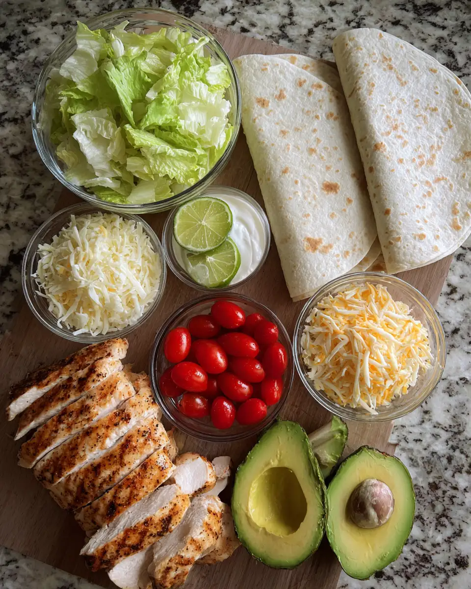 Ingredients for Savor the Flavor: The Ultimate Grilled Chicken Ranch Wrap Recipe