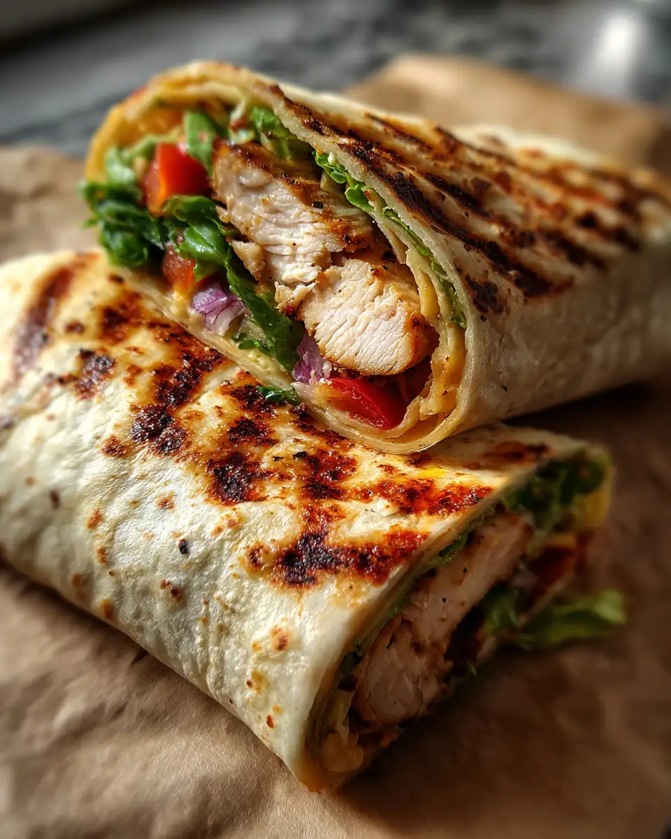Final dish - Grilled Chicken Wrap Delight Unwrap Flavorful Adventures