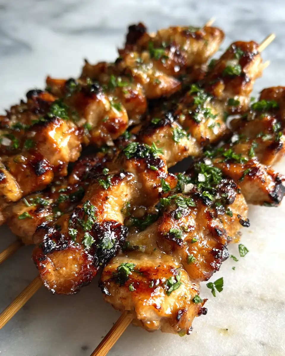 Final dish - Sizzle and Sweetness: Grilled Honey Garlic Chicken Skewers Delight