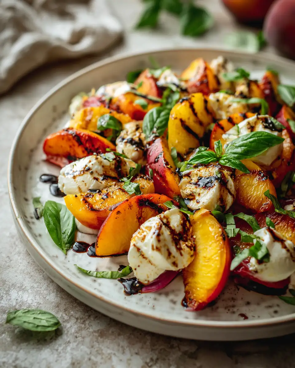 Savor Summer with Grilled Peach Caprese Salad Delight - Featured Image