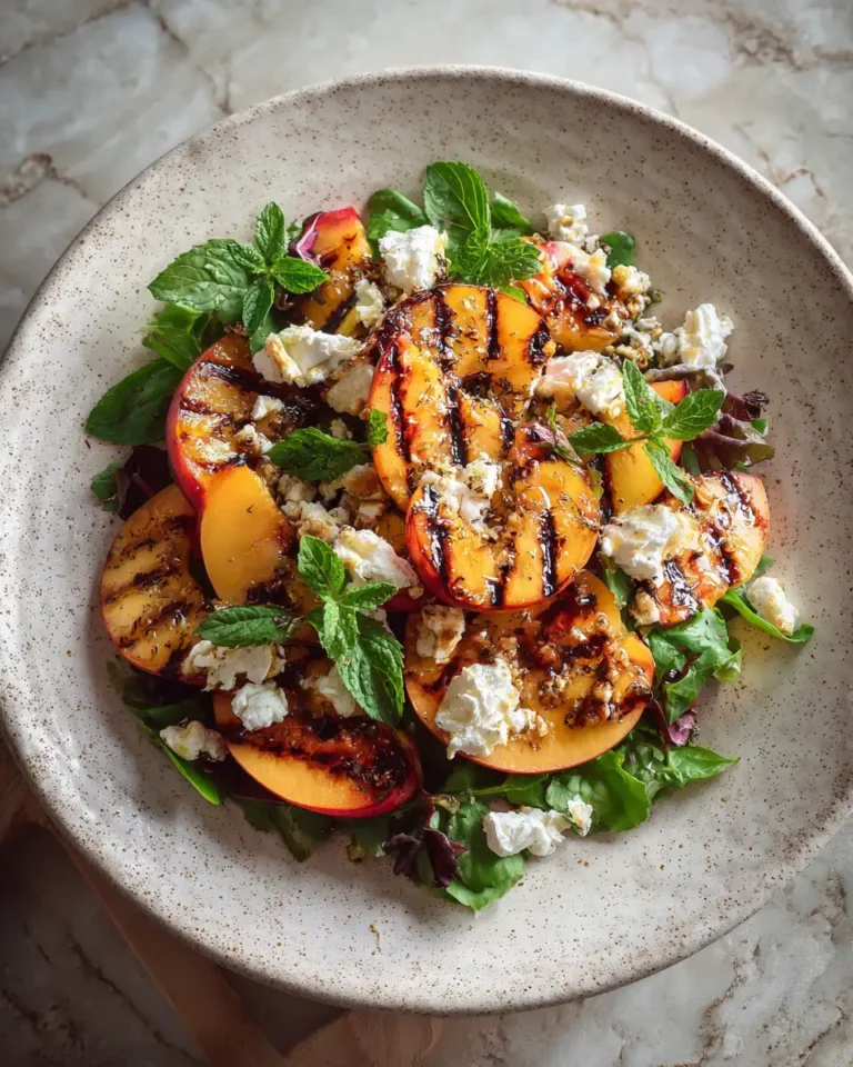Savor the Summer: Irresistible Grilled Peach Salad Recipe - Featured Image