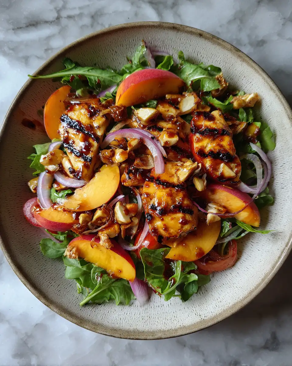 Final dish - Savor the Summer: Irresistible Grilled Peach Salad Recipe