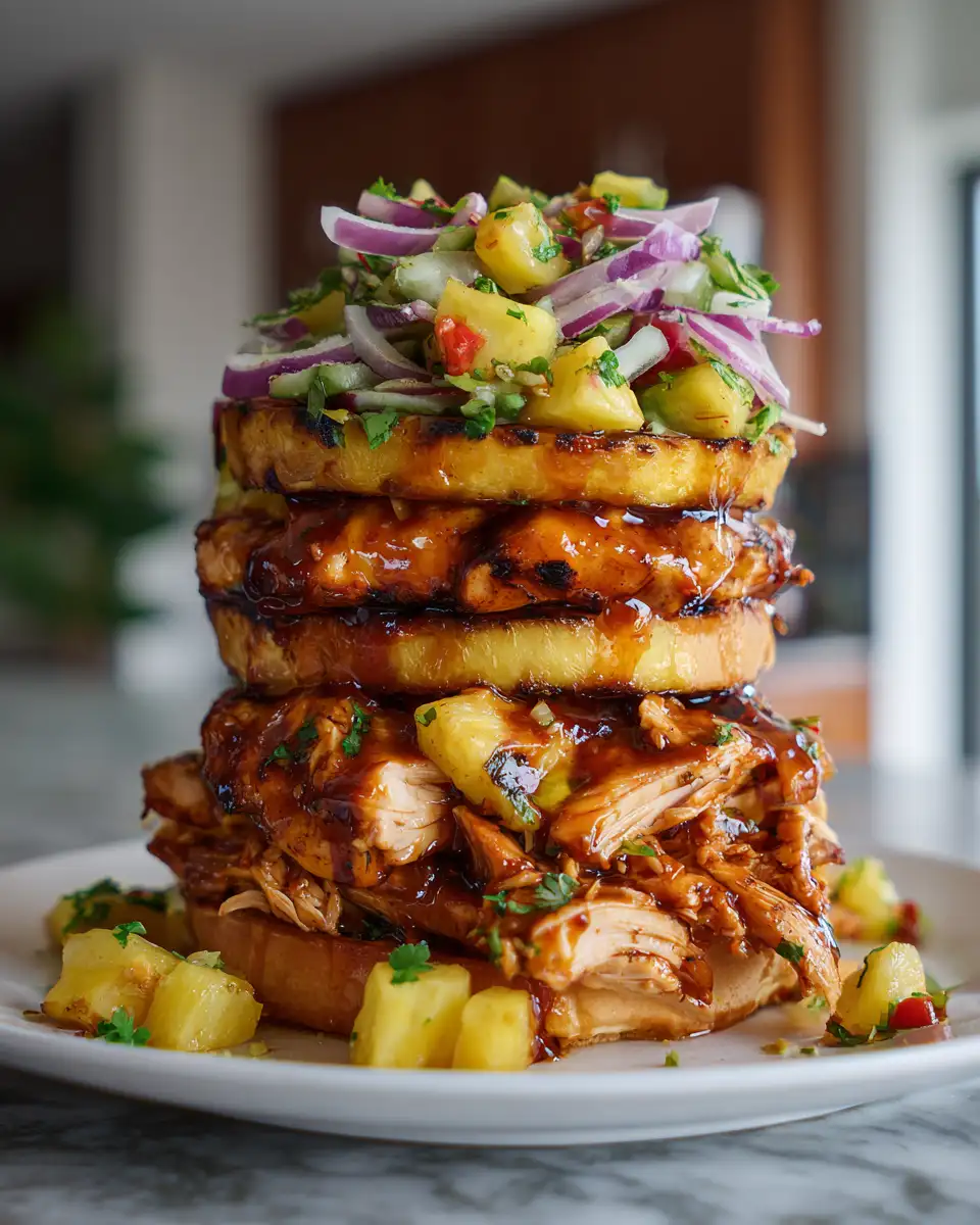 Towering Tropical Flavors: The Ultimate Hawaiian Huli Huli Chicken Stack - Featured Image