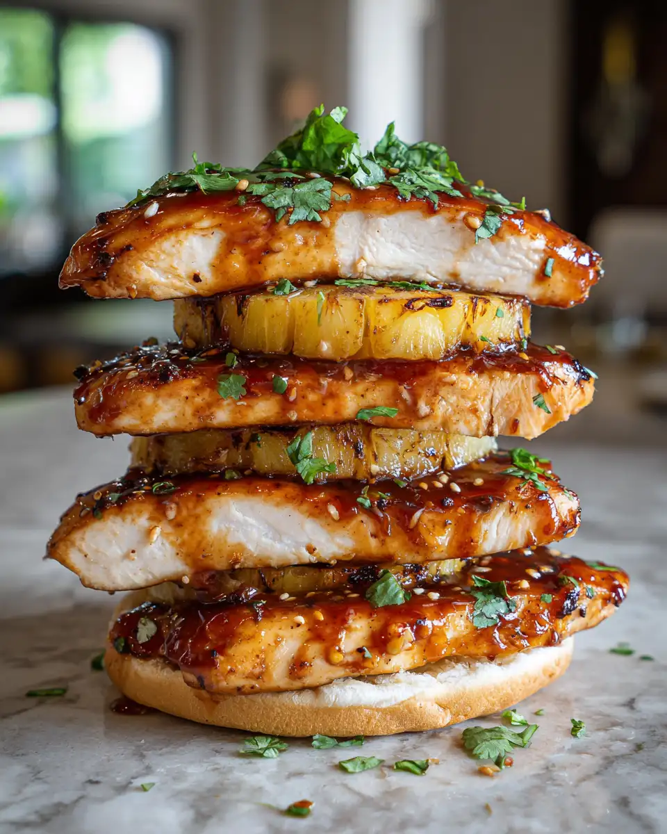 Ingredients for Towering Tropical Flavors: The Ultimate Hawaiian Huli Huli Chicken Stack