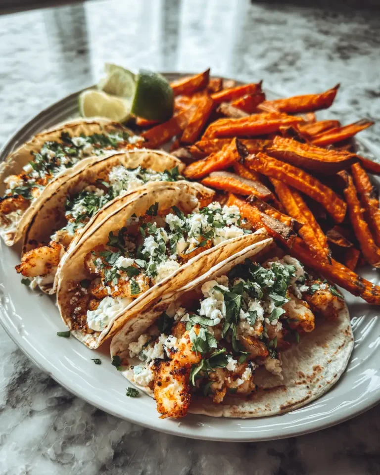 Dive into Deliciousness: Healthy Fish Tacos with Sweet Potato Fries - Featured Image