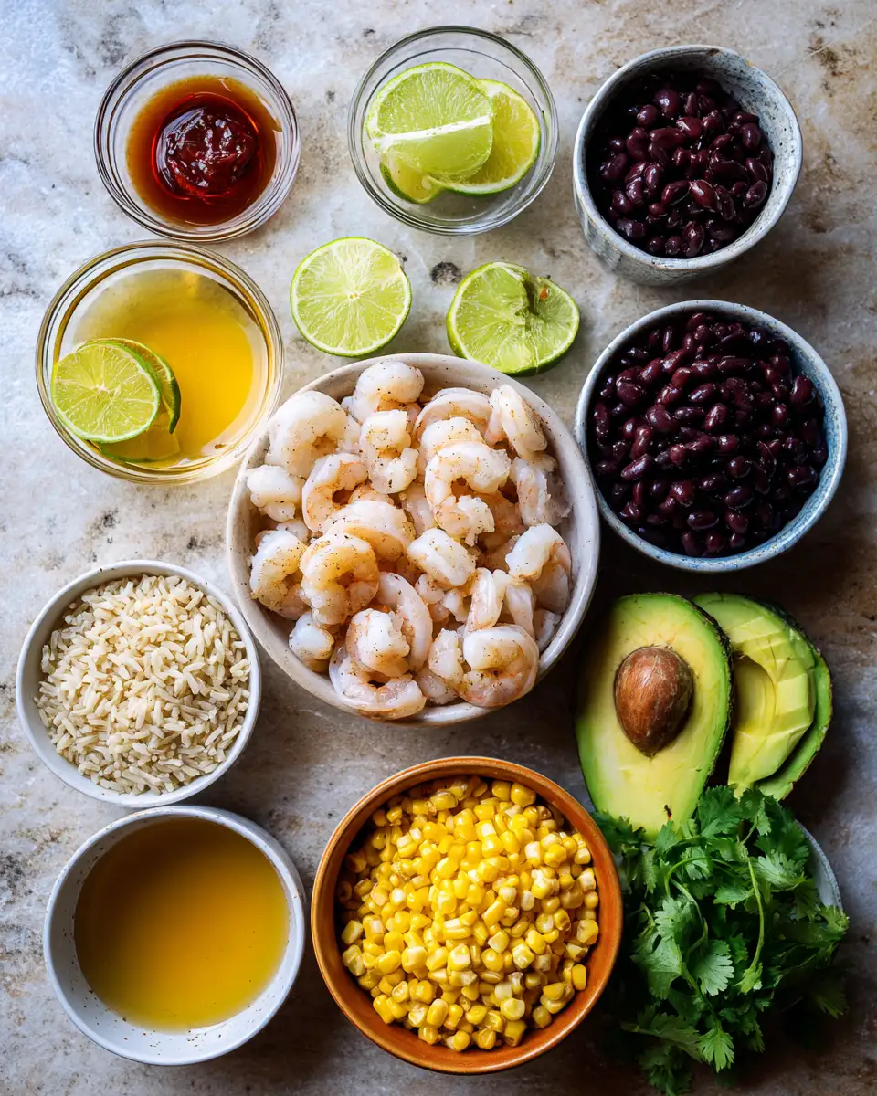 Zesty Honey Lime Shrimp Bowls for a Flavorful Feast 4 Ingredients for Zesty Honey Lime Shrimp Bowls for a Flavorful Feast