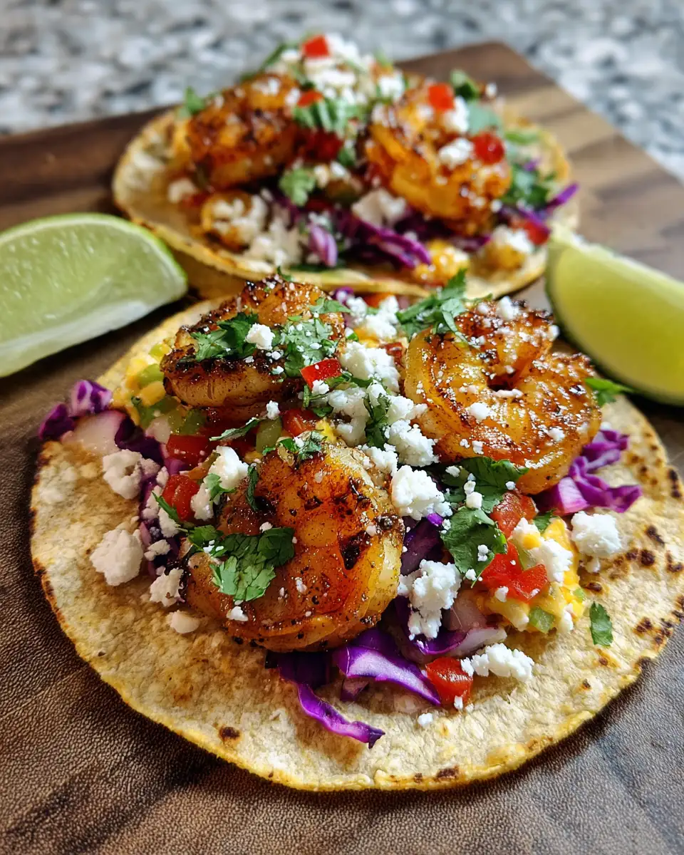 Final dish - Zesty Delight: Dive into Honey Lime Shrimp Tacos