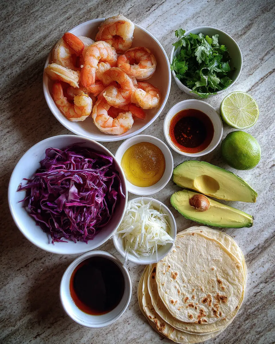 Ingredients for Zesty Delight: Dive into Honey Lime Shrimp Tacos