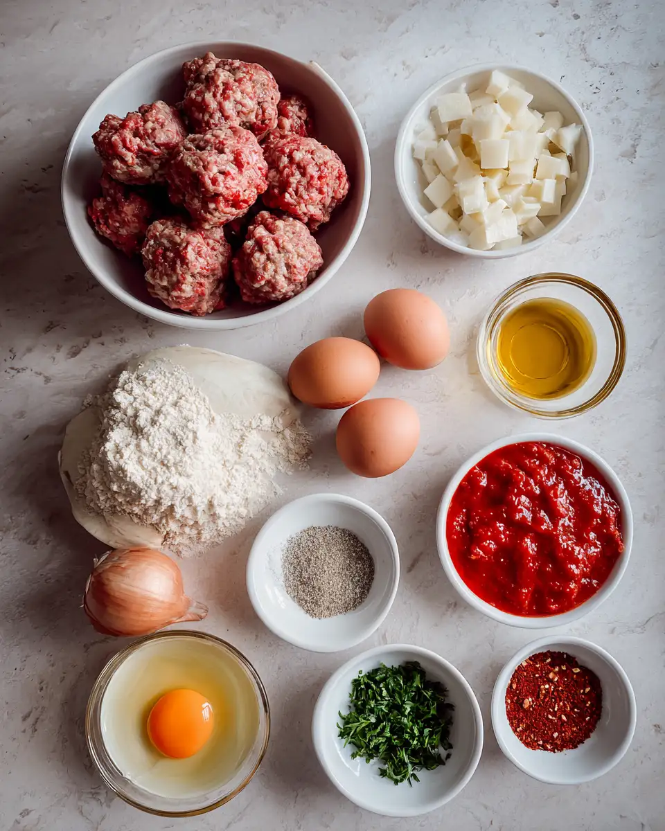 Ingredients for Savory Italian Meatballs in Tomato Sauce That Will Transport You to Italy