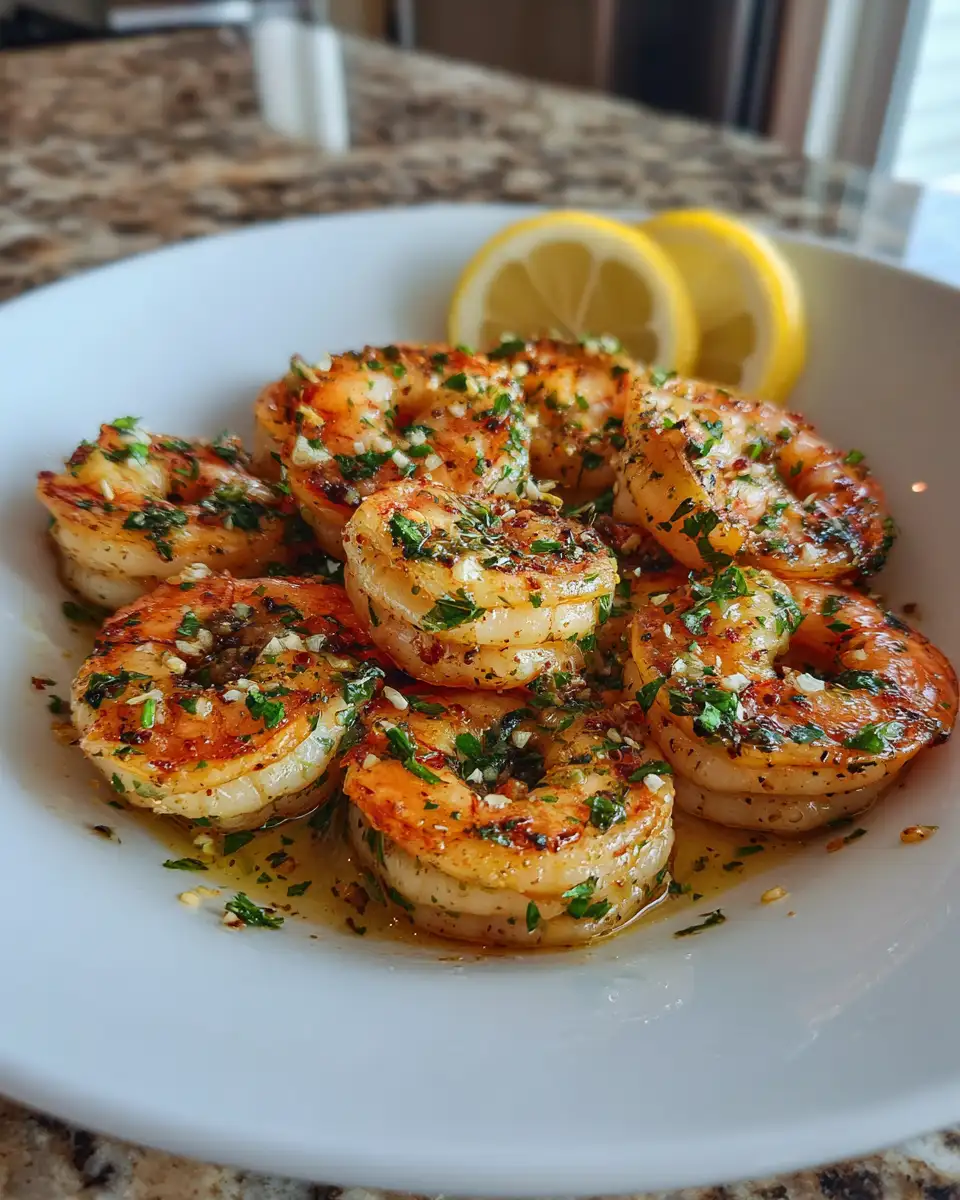 Final dish - Zesty Lemon Garlic Butter Shrimp: A Flavor Explosion in Every Bite