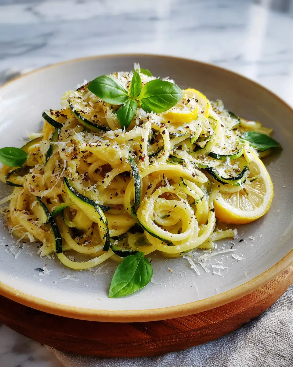 Zest Up Your Meal with Irresistible Lemon Parmesan Zucchini Pasta - Featured Image