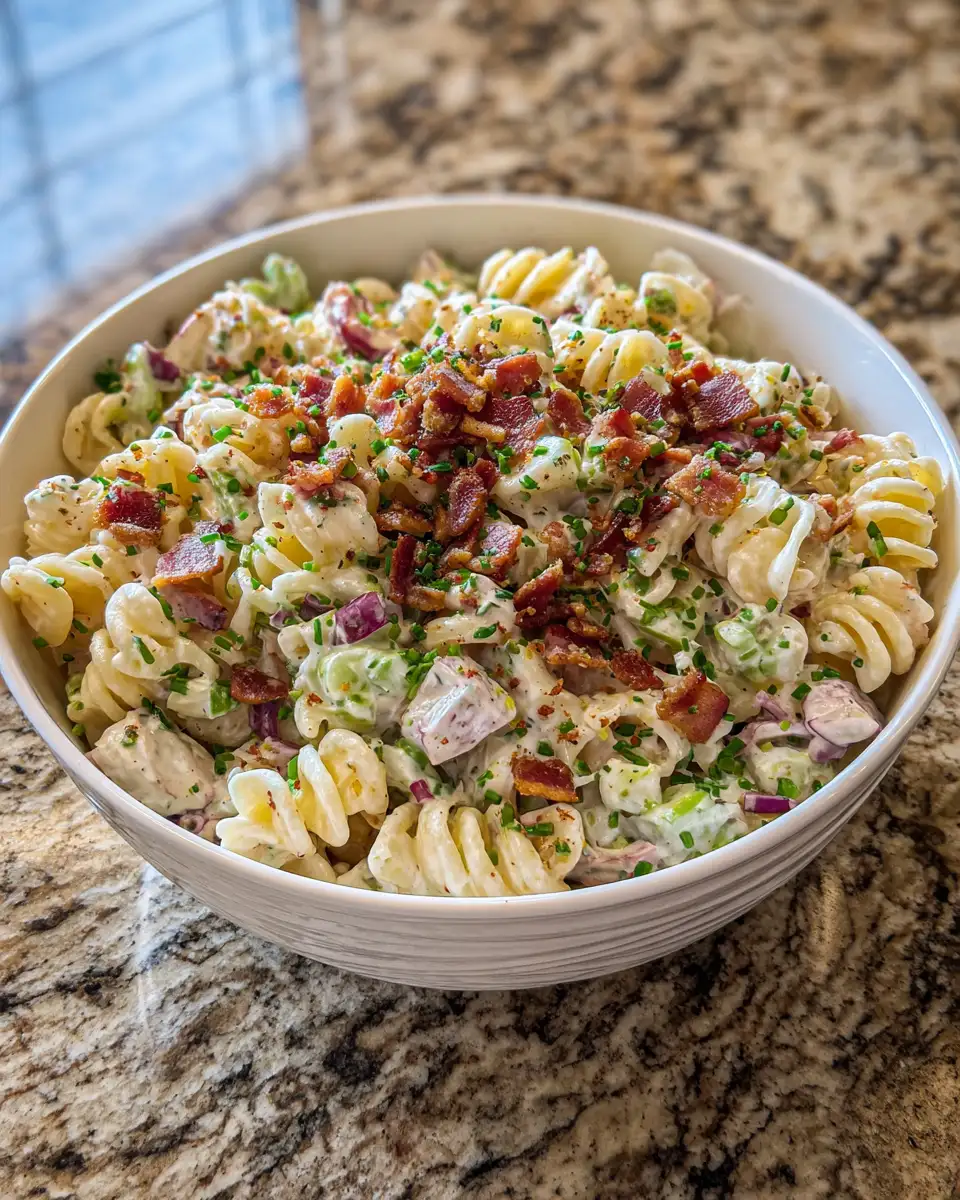 Irresistible Loaded Bacon Ranch Pasta Salad: A Flavor-Packed Picnic Favorite 6 Final dish - Irresistible Loaded Bacon Ranch Pasta Salad: A Flavor-Packed Picnic Favorite
