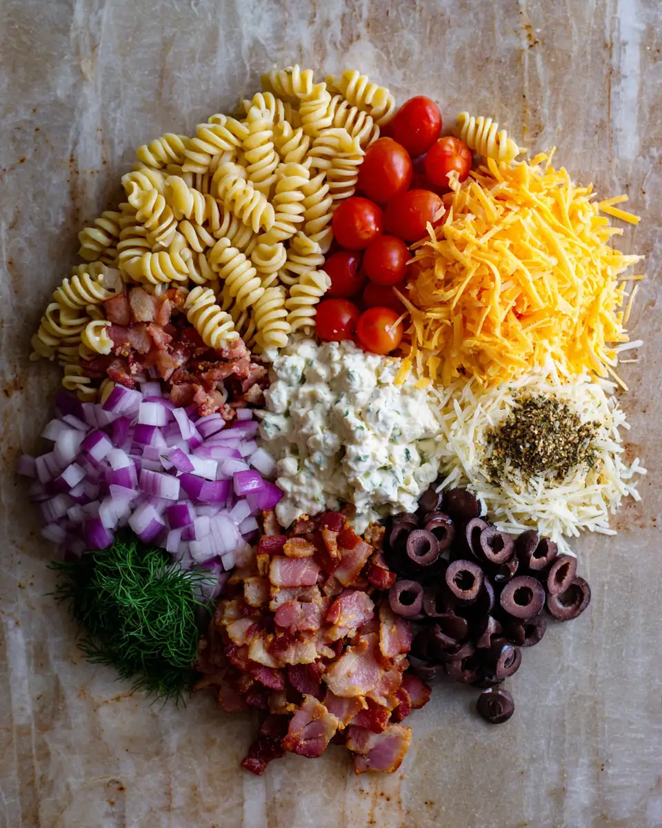 Irresistible Loaded Bacon Ranch Pasta Salad: A Flavor-Packed Picnic Favorite 4 Ingredients for Irresistible Loaded Bacon Ranch Pasta Salad: A Flavor-Packed Picnic Favorite