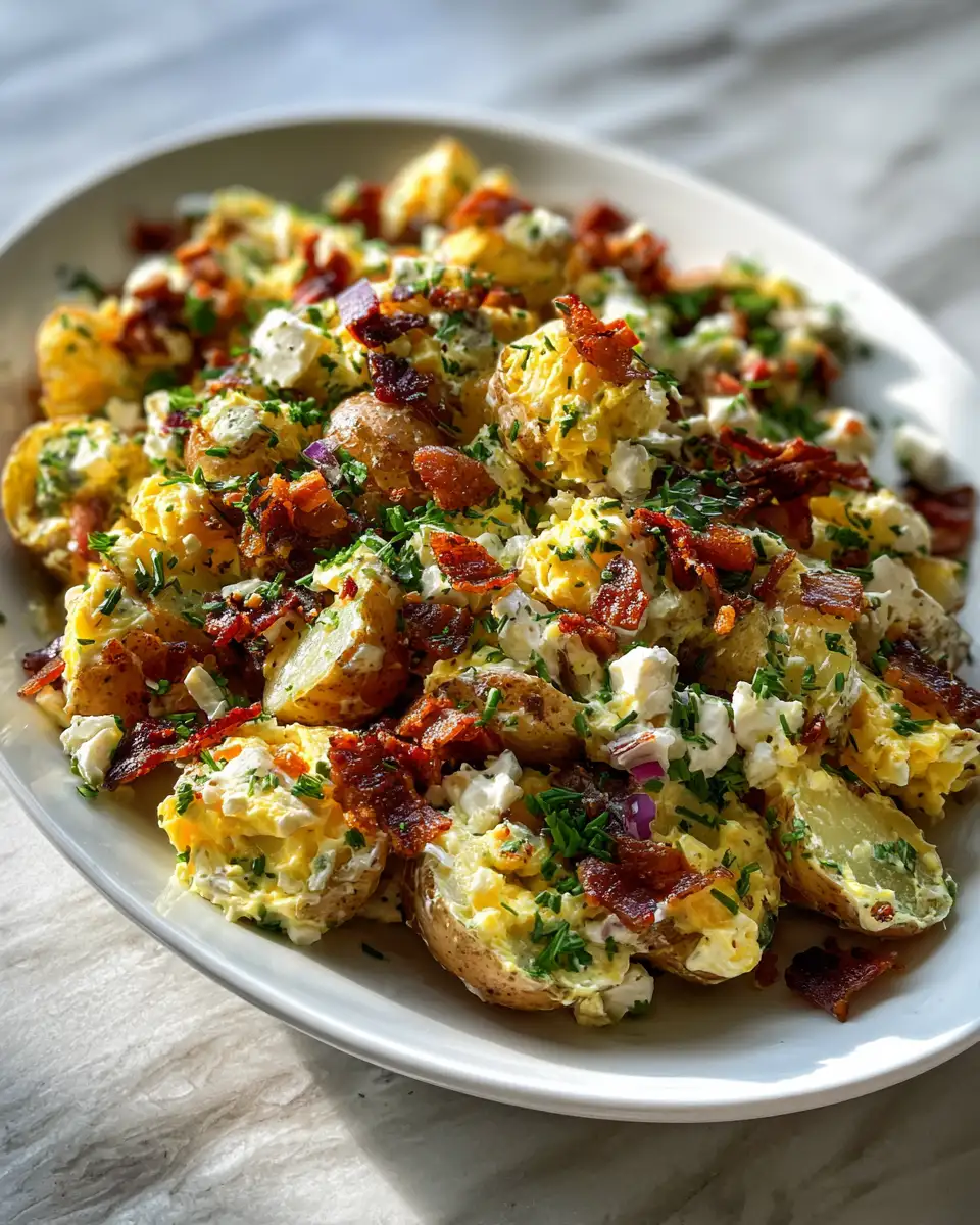 Ultimate Loaded Baked Potato Salad Bliss 6 Final dish - Ultimate Loaded Baked Potato Salad Bliss