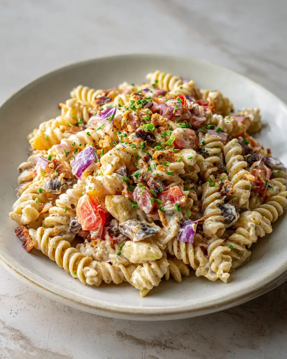 Final dish - Ultimate Loaded Ranch Pasta Salad Delight