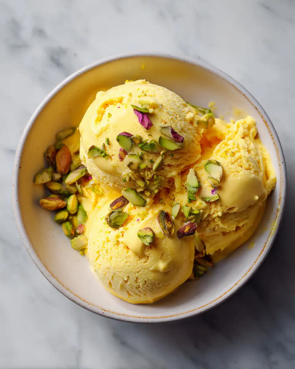 Scoops of Sunshine: Dive into the Delight of Mango Pistachio Ice Cream 6 Final dish - Scoops of Sunshine: Dive into the Delight of Mango Pistachio Ice Cream