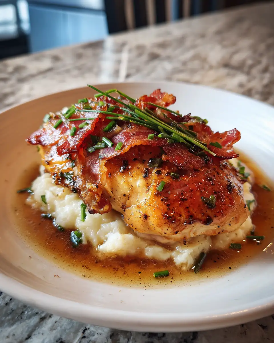 Final dish - Savor the Sweet and Savory Symphony of Maple Garlic Bacon Chicken