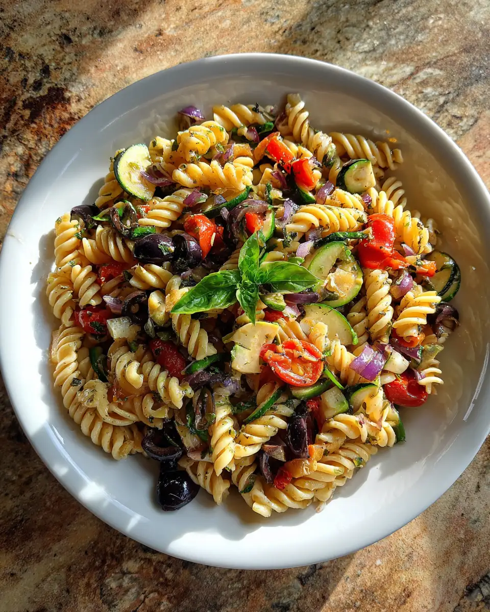 Mediterranean Pasta Salad: A Flavorful Twist on a Classic Dish 6 Final dish - Mediterranean Pasta Salad: A Flavorful Twist on a Classic Dish