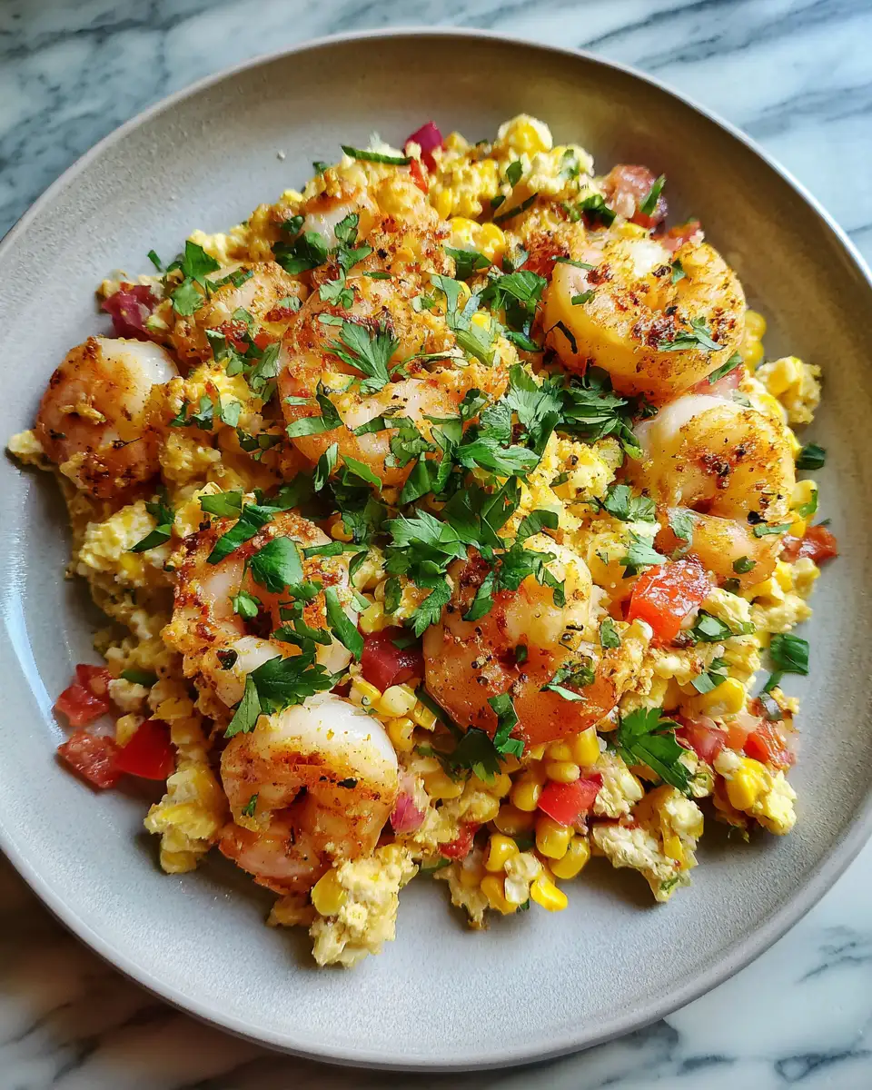 Final dish - Sizzling Flavors: Mexican Street Corn and Shrimp Fiesta