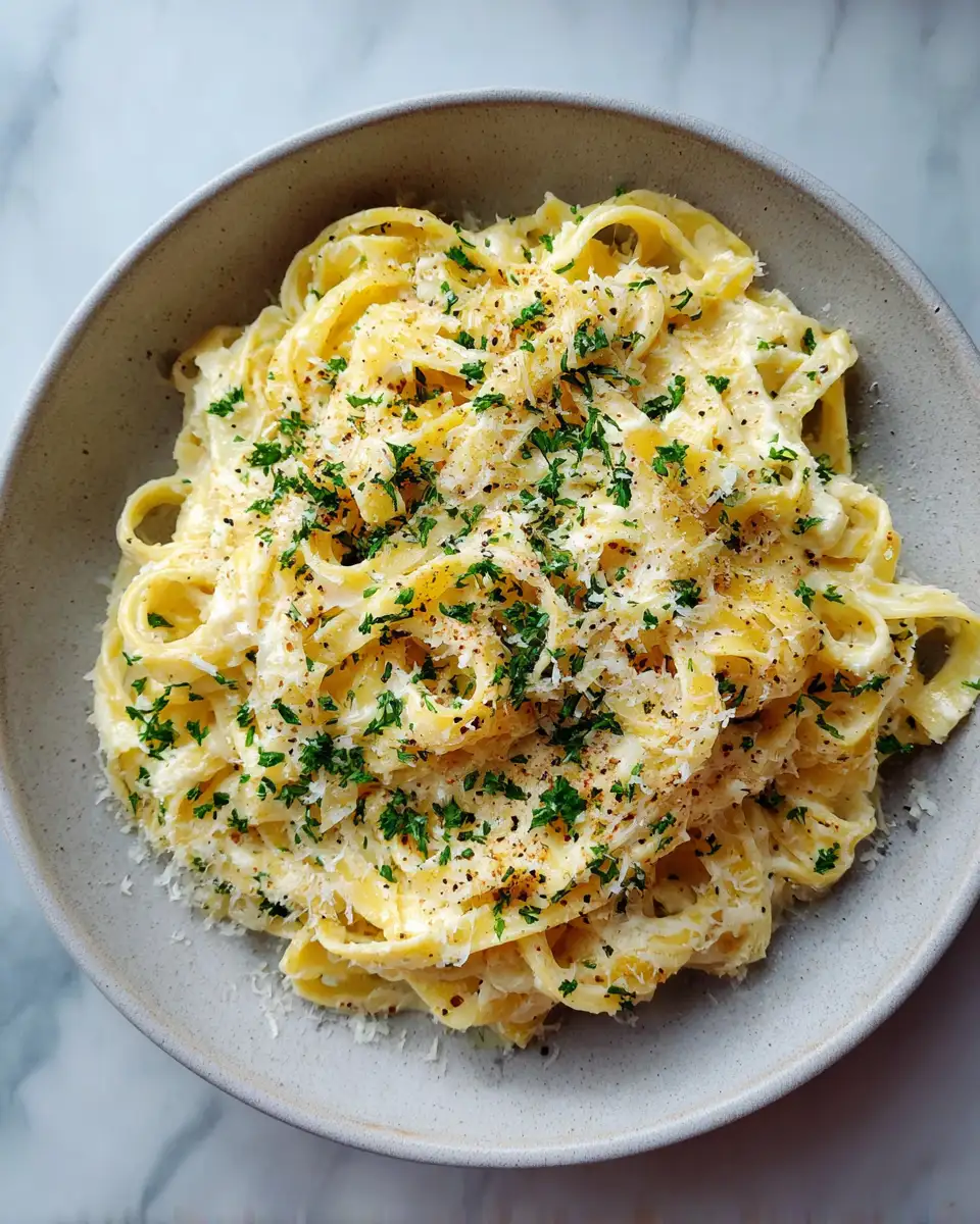 Final dish - Irresistibly Creamy Parmesan Herb Butter Noodles Unveiled