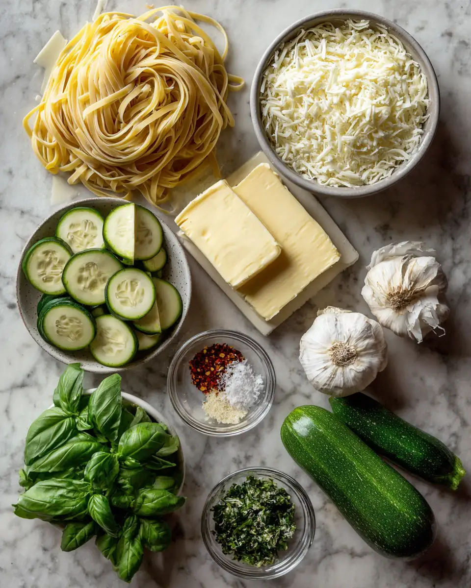 Ingredients for Irresistibly Creamy Parmesan Herb Butter Noodles Unveiled