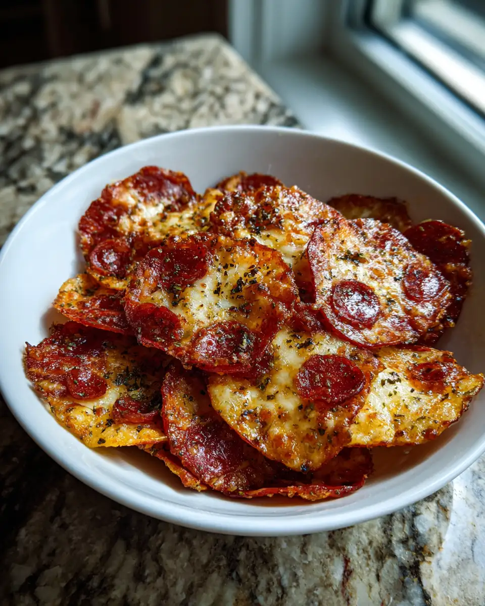 Final dish - Crispy Delights: The Ultimate Pepperoni Cheese Chips Recipe