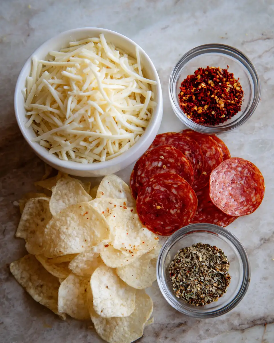 Ingredients for Crispy Delights: The Ultimate Pepperoni Cheese Chips Recipe