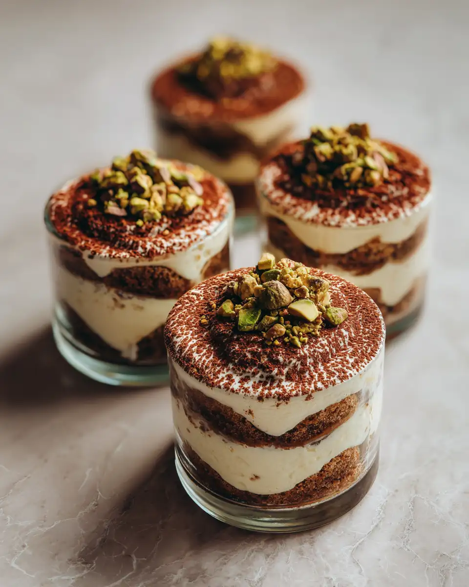 Final dish - Divine Pistachio Tiramisu Cups: Your New Favorite Dessert Indulgence