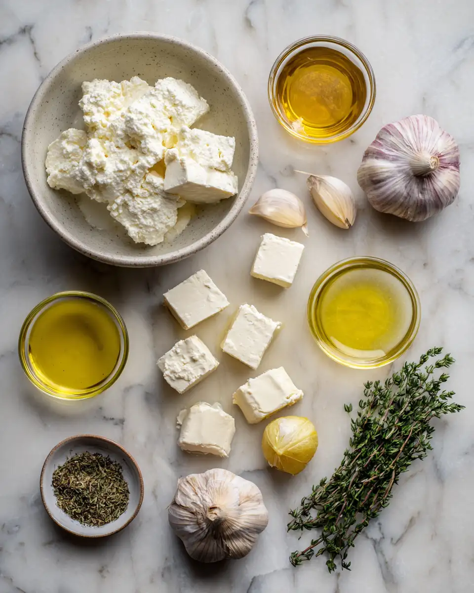 Ingredients for Creamy Indulgence: Dive into the Deliciousness of Roasted Garlic Feta Dip