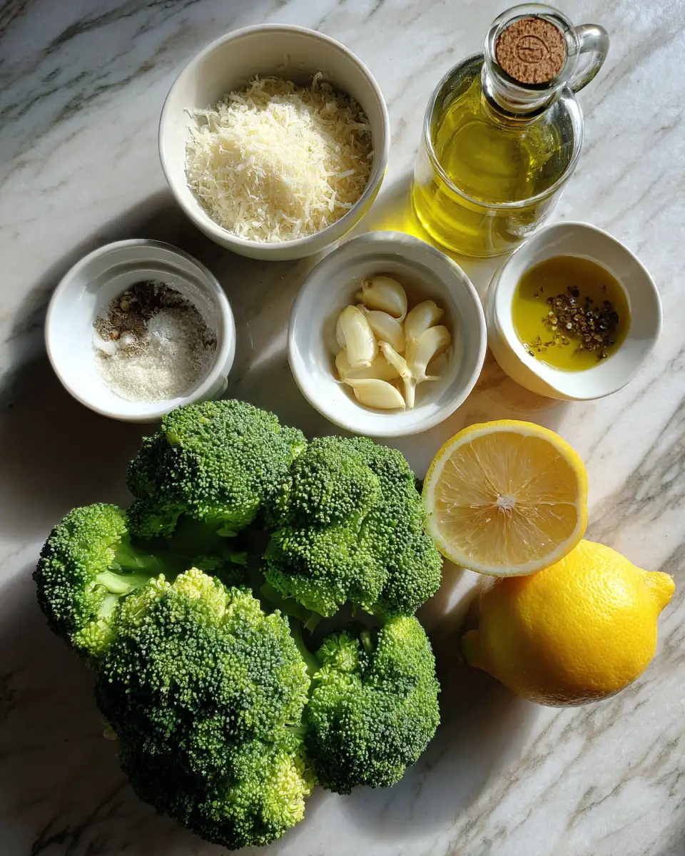 Ingredients for Transform Your Side Dish Game with Irresistible Roasted Garlic Parmesan Broccoli
